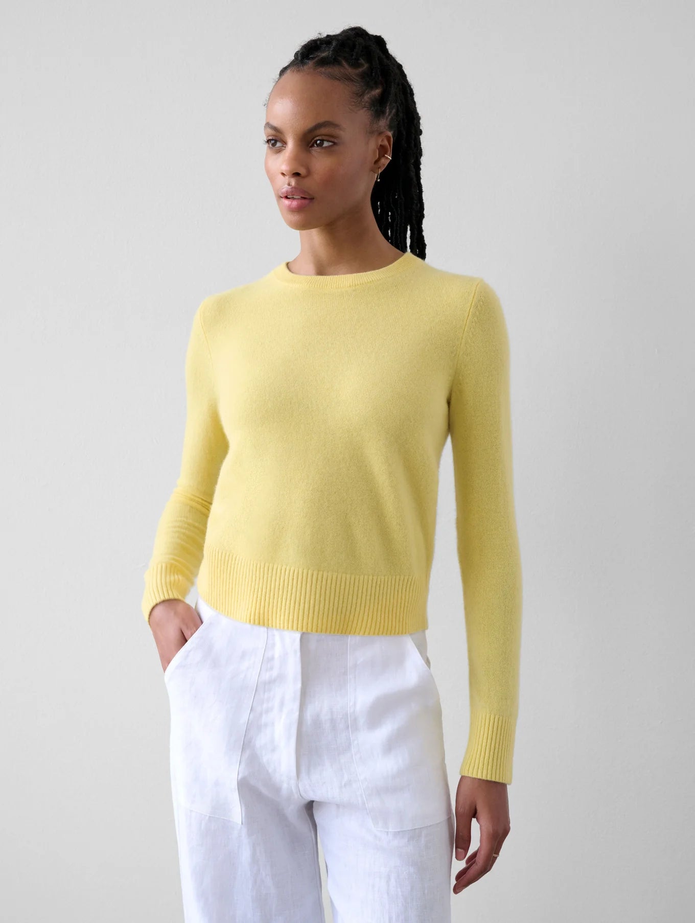 Essential Cashmere Shrunken Crewneck