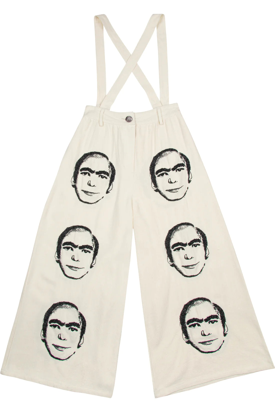 Suspender Linen Wide Leg Trousers