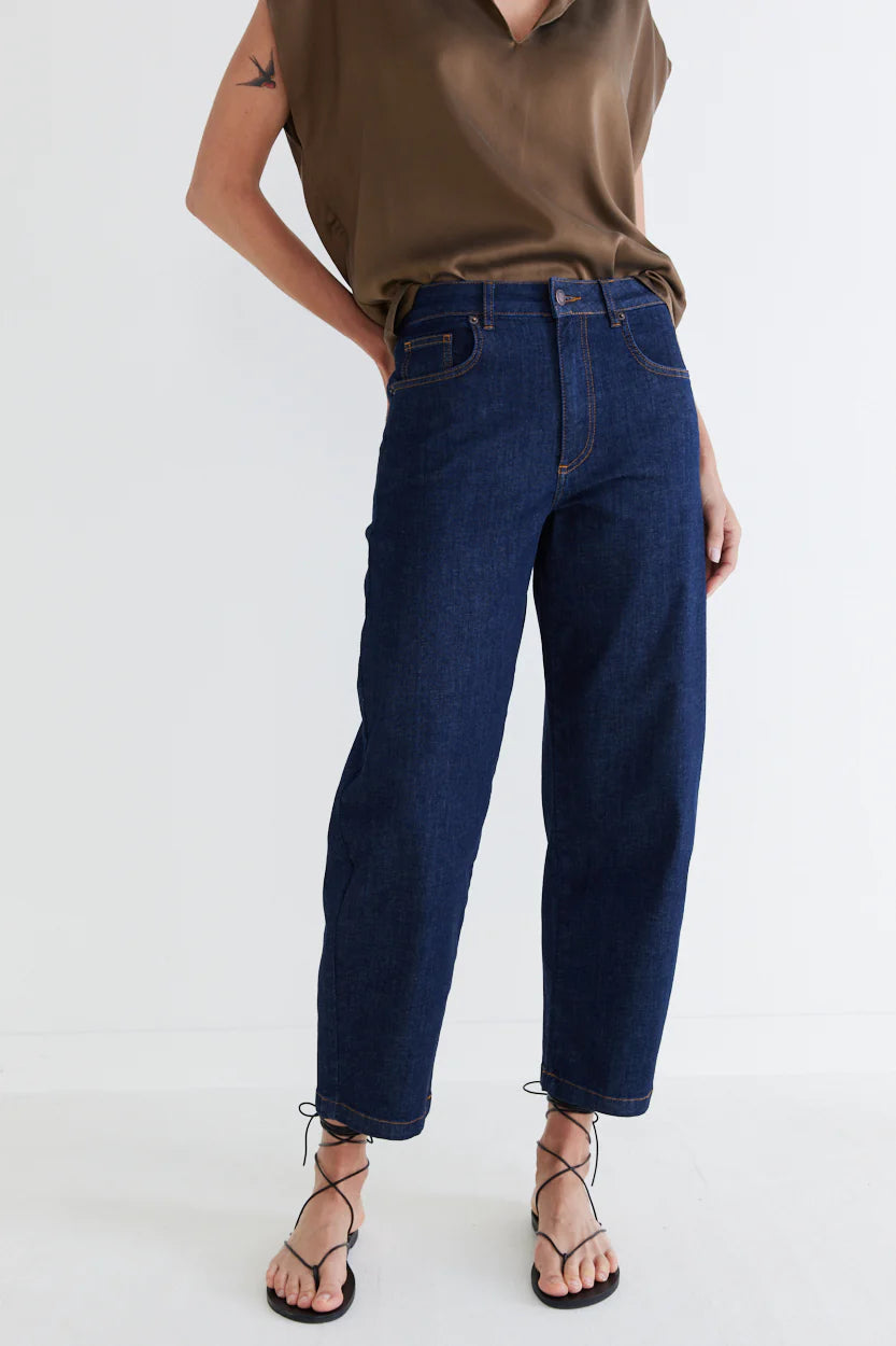 The Barrel Leg Denim Pants