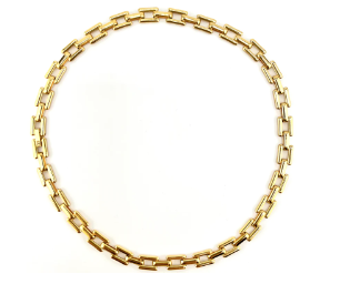 Stainless Steel Square Cuban Link Chain Gold Necklace