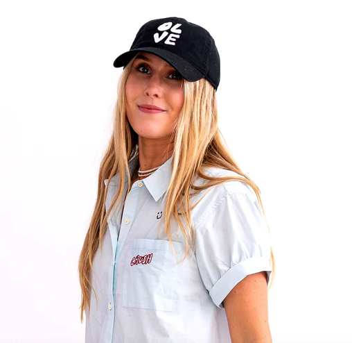 Baseball Hat Olive You Bubble Black