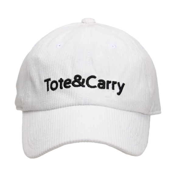 TOTE&CARRY WHITE CORDUROY DAD CAP