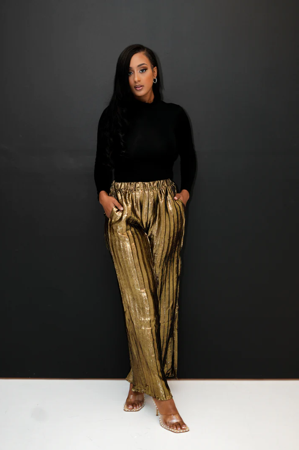 24K Metallic Pants