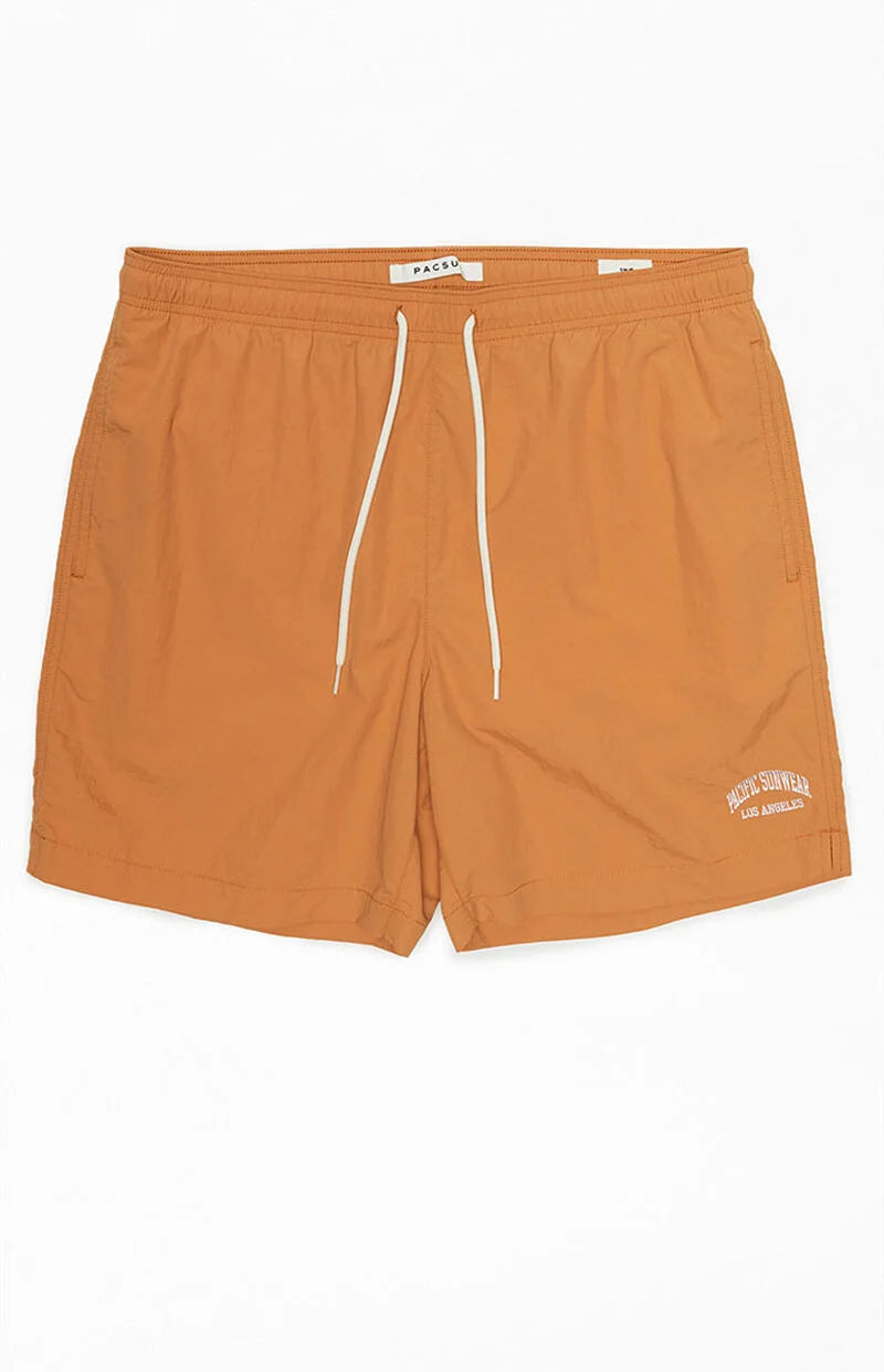 PacSun Solid Collegiate 17" Swim Trunks