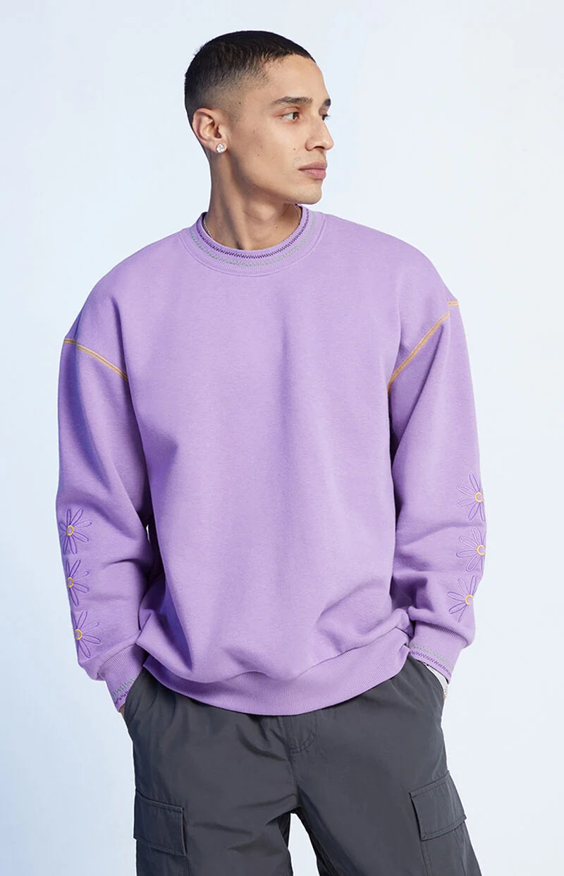 PacSun Embroidered Crew Neck Sweatshirt