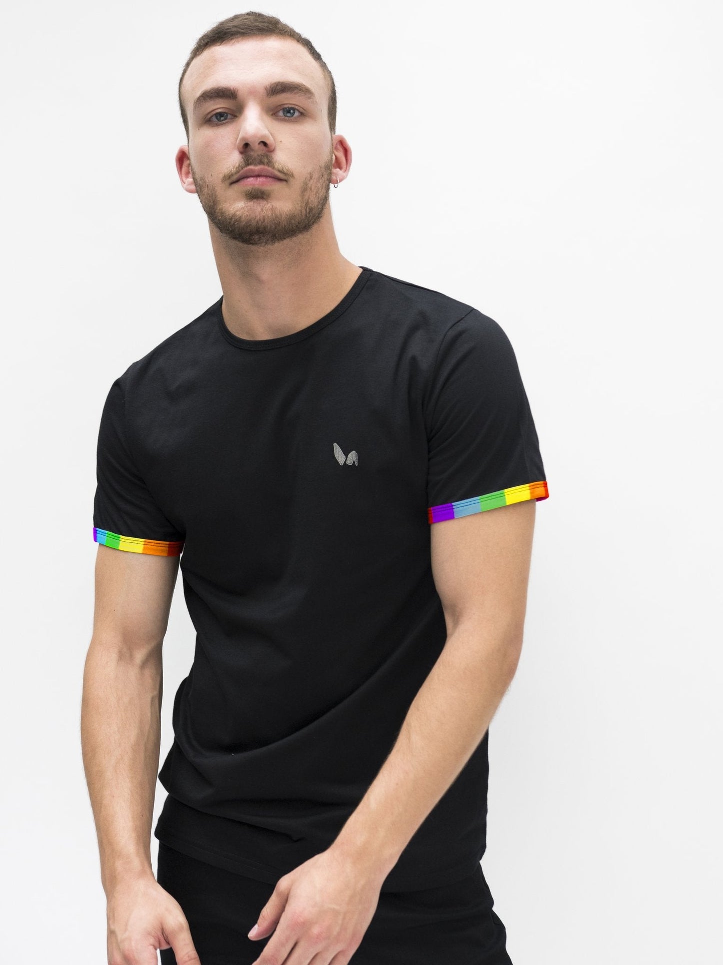 Black Rainbow Sleeve T-shirt