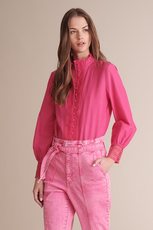 Amina Button Down Lace Shirt