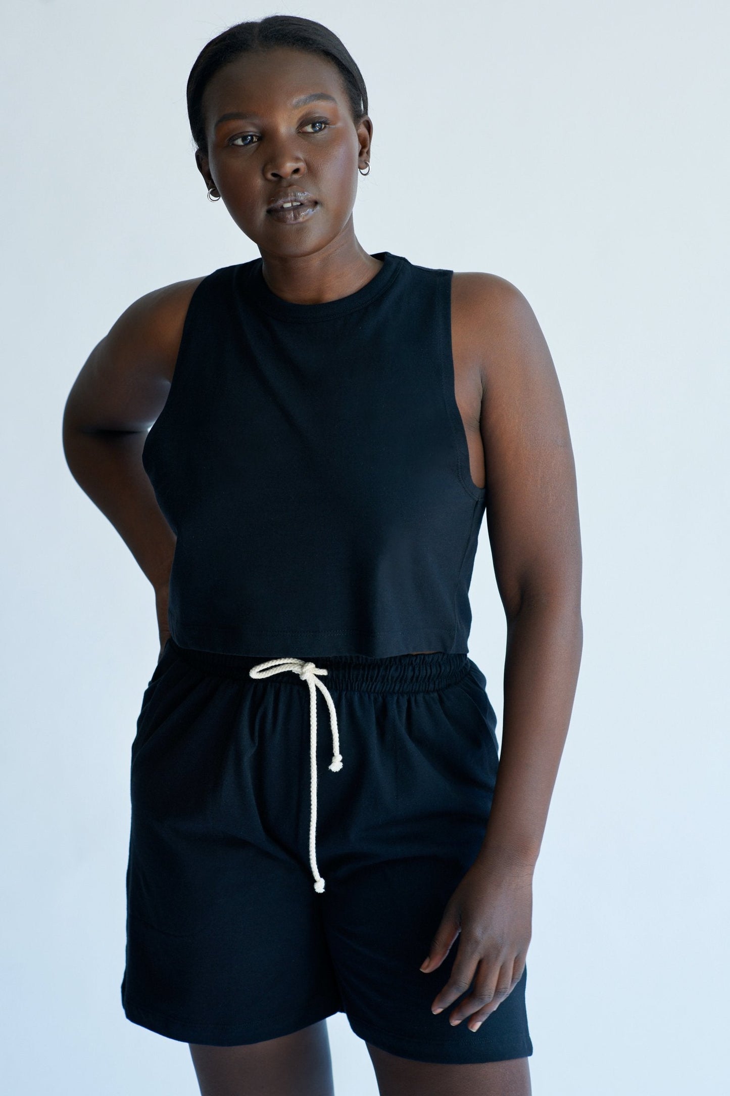 Cropped Racer Back Tank