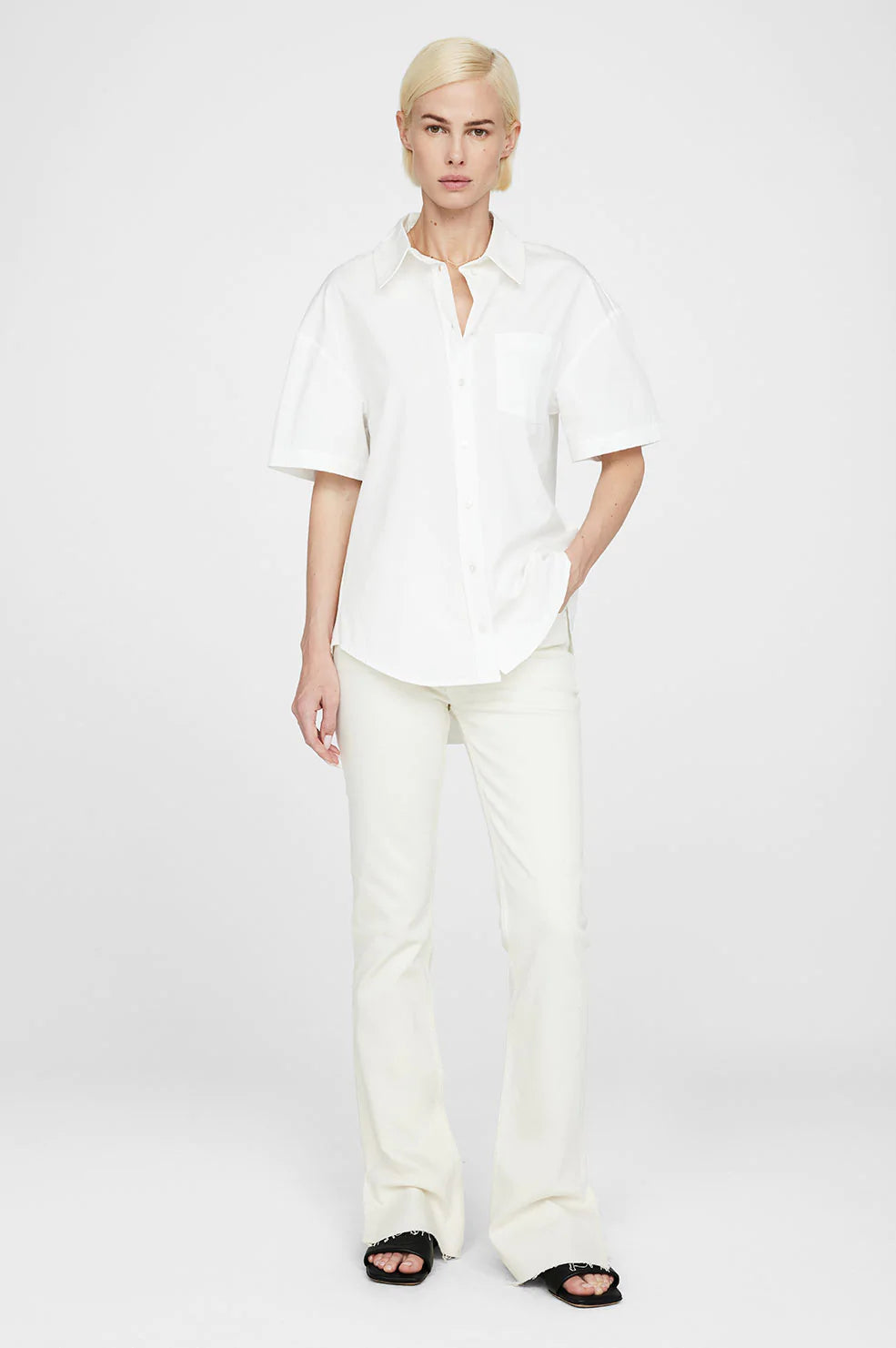 ANINE BING Christine Shirt - White