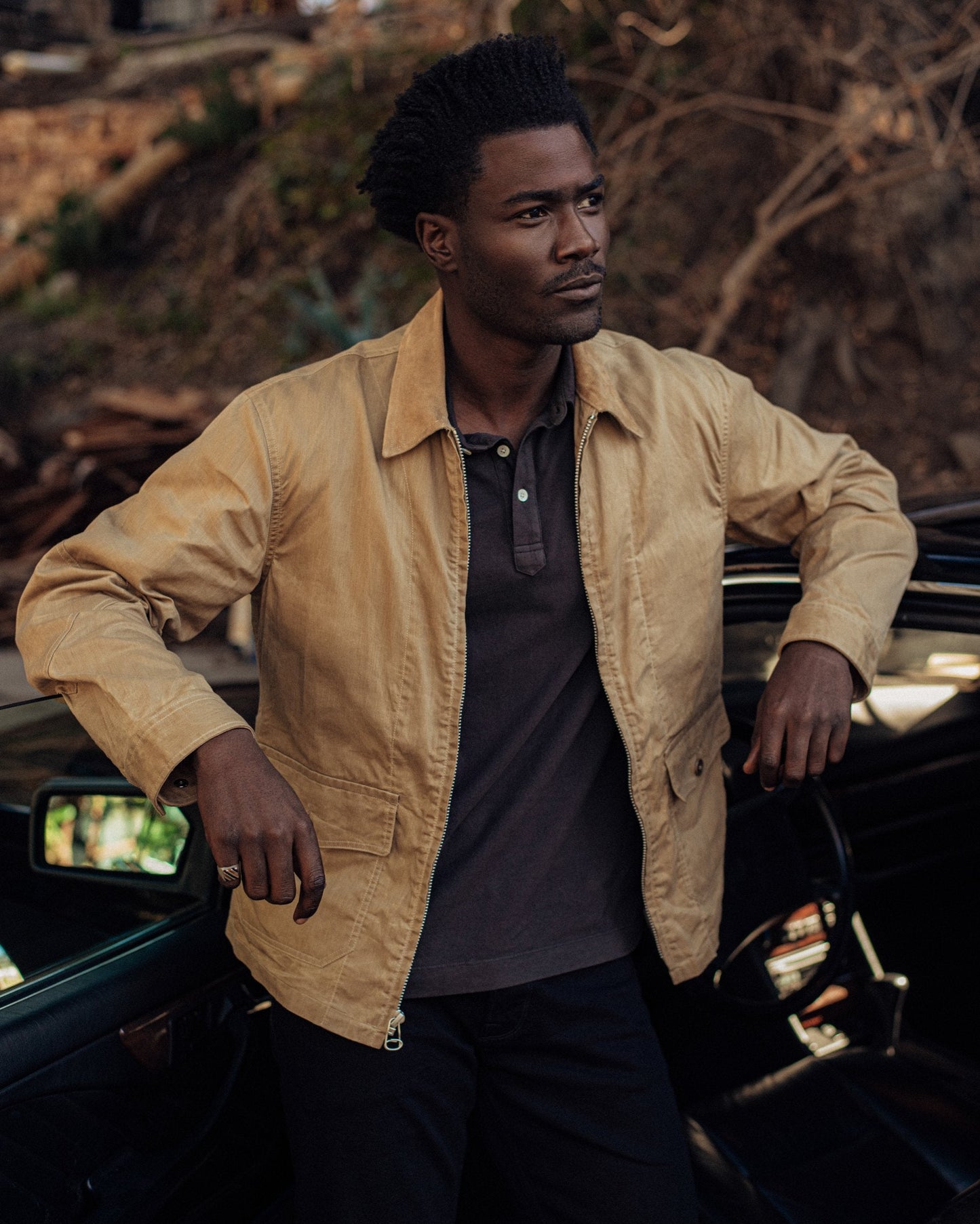 Waxed Herringbone Flight Jacket