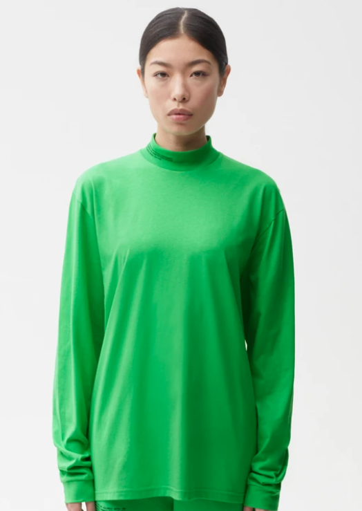 Women's Organic Cotton High Neck Long Sleeve T-Shirt