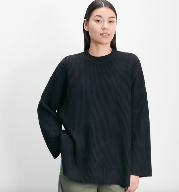 TRACER RIB SWEATER WITH SIDE SLITS