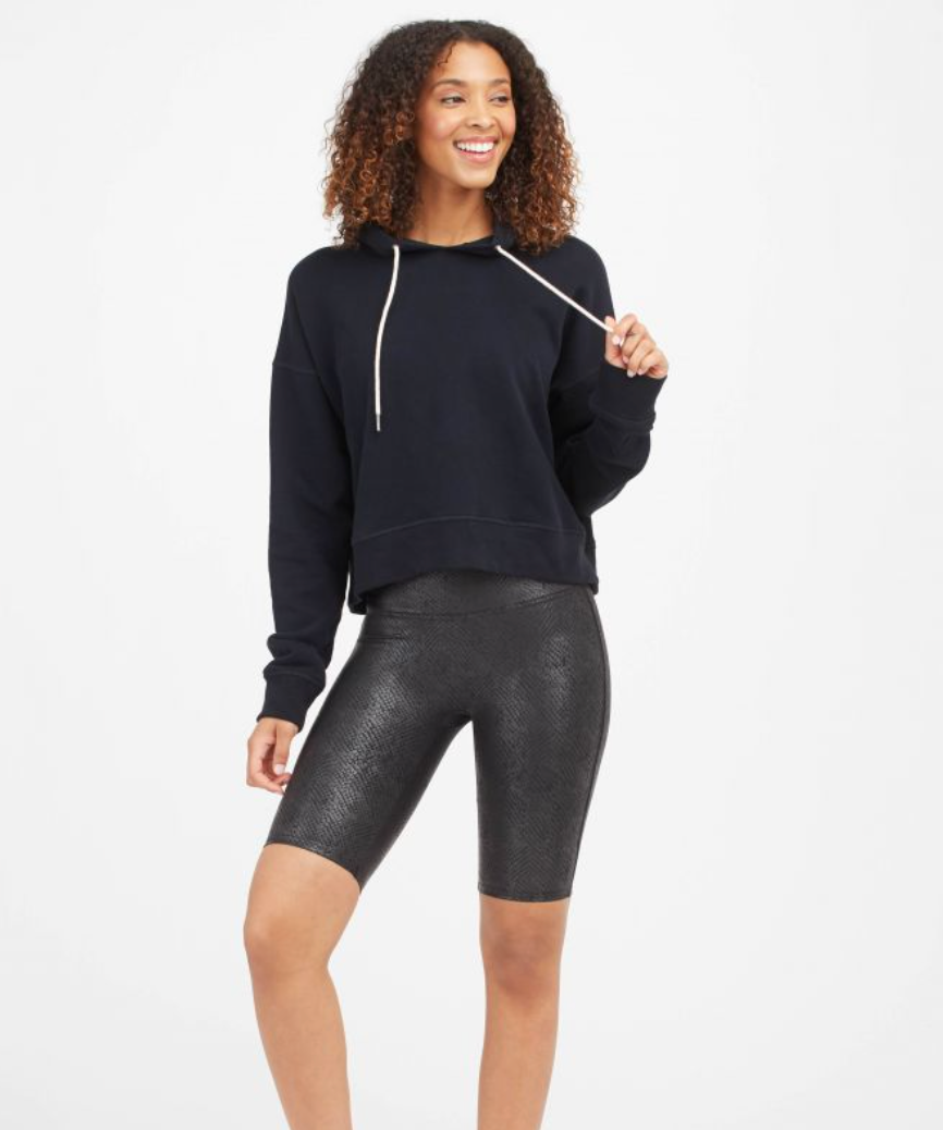 Faux Leather Bike Short