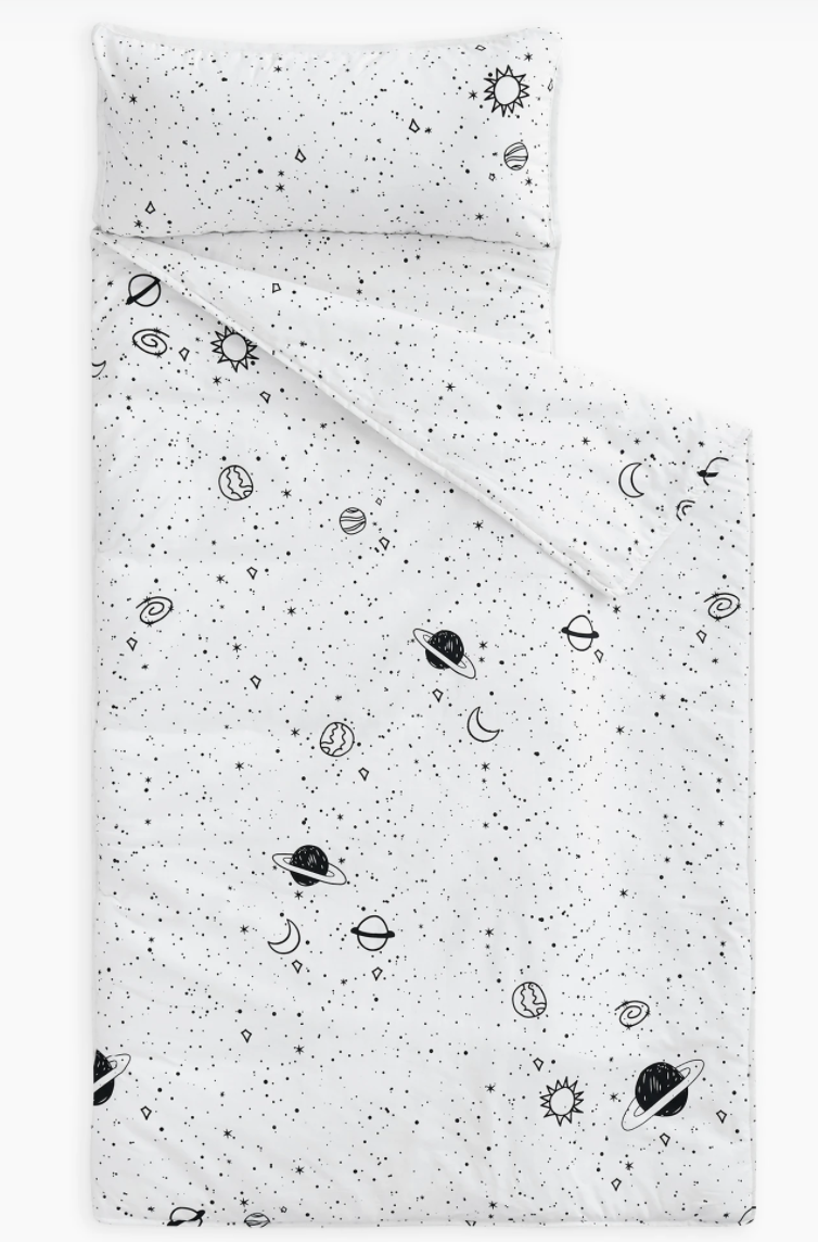 Gray Space Cotton Kids Nap Mat