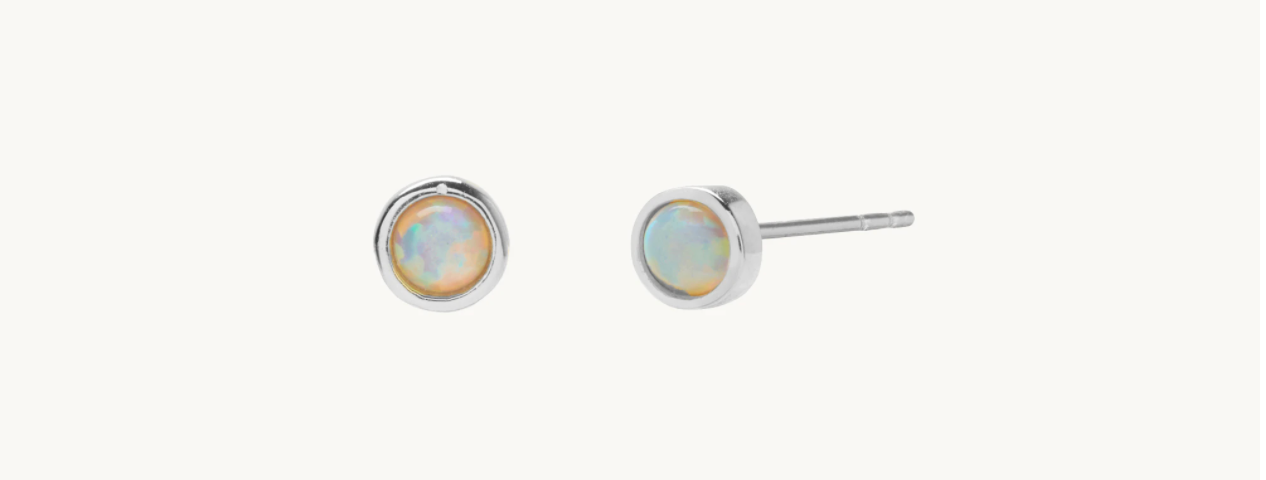Opal Bezel Stud