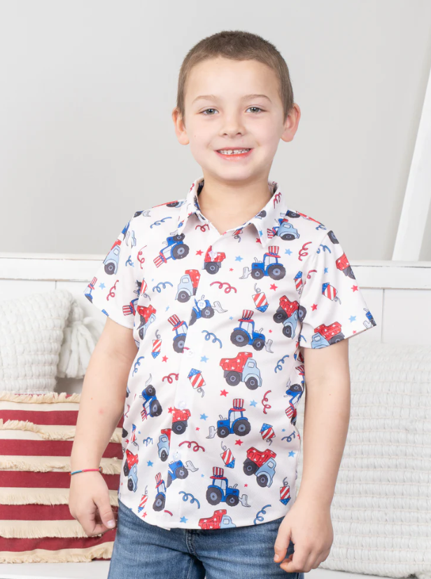 Patriotic Dinosaur Polo
