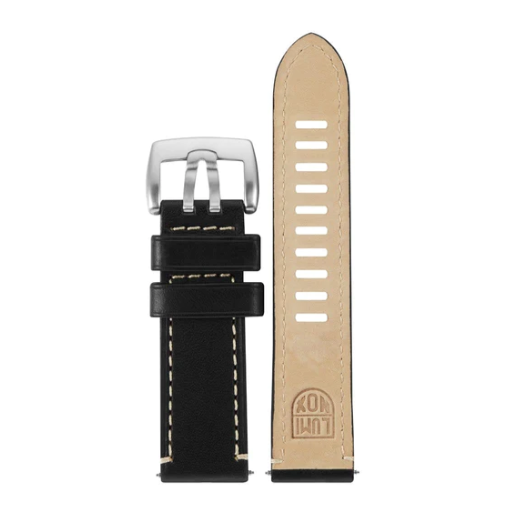 Black Leather Strap With White Lining