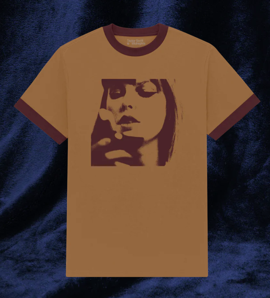 TAYLOR SWIFT MIDNIGHTS ALBUM COVER RINGER T-SHIRT