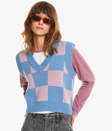 Quiksilver Womens Check Up V-Neck Vest