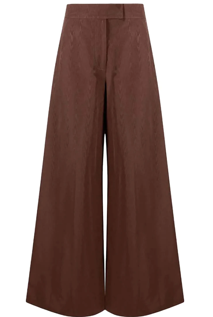 STAUD Oak Moiré Wide-Leg Trousers