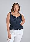 Plus Size Smocked Sleeveless Top