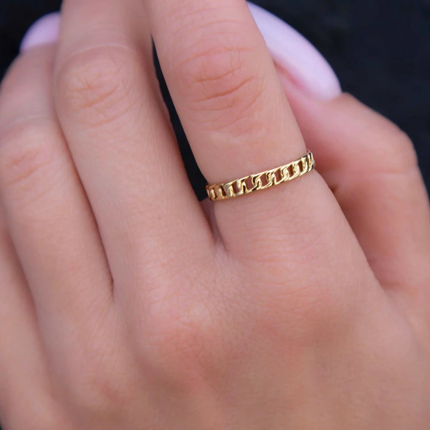 Micro Cuban Band Ring