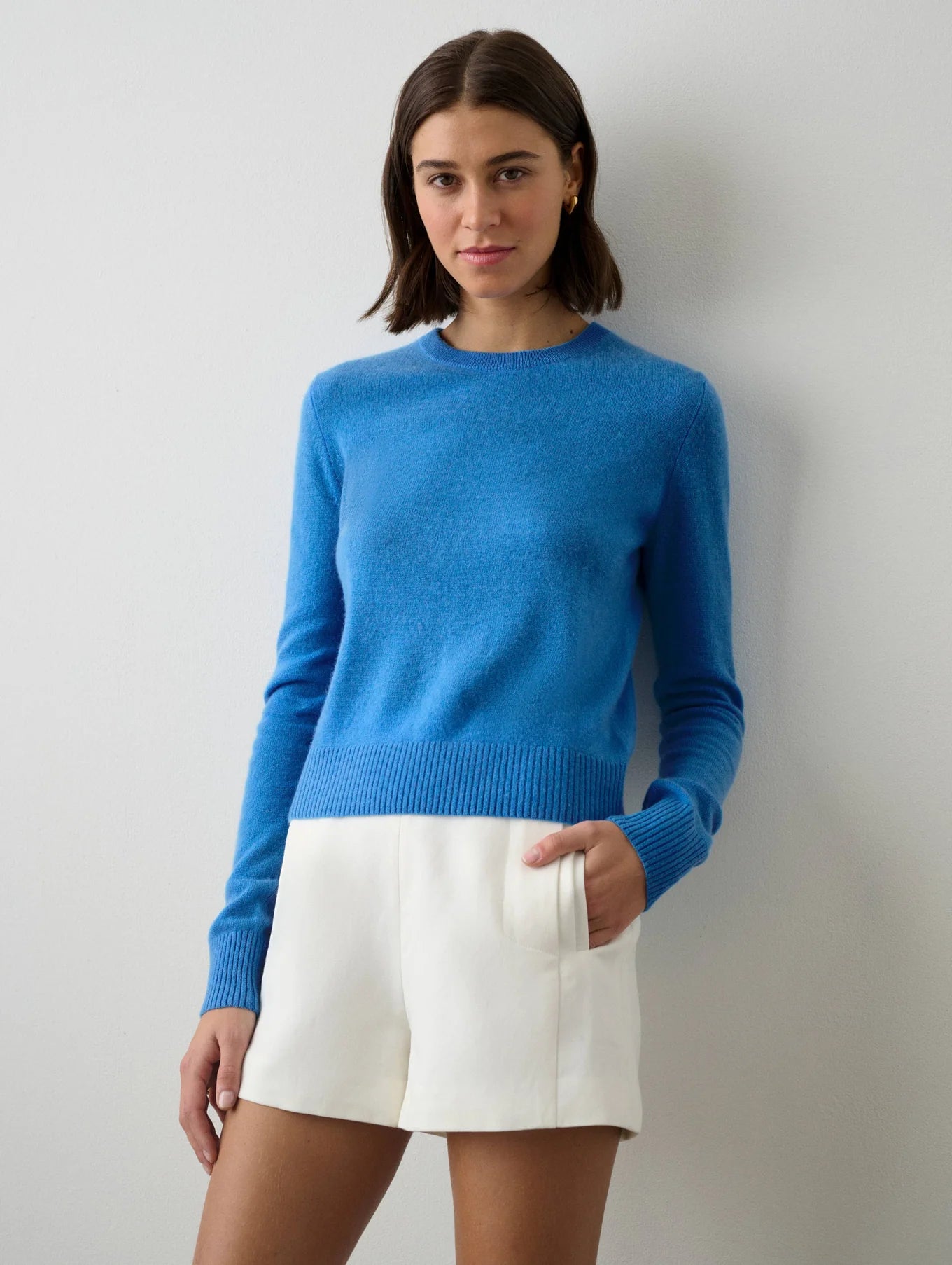 Essential Cashmere Shrunken Crewneck