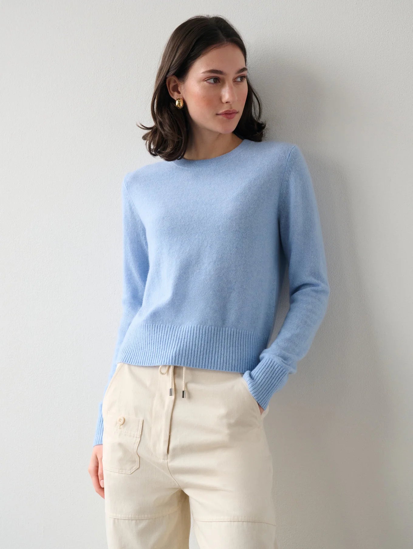 Essential Cashmere Shrunken Crewneck