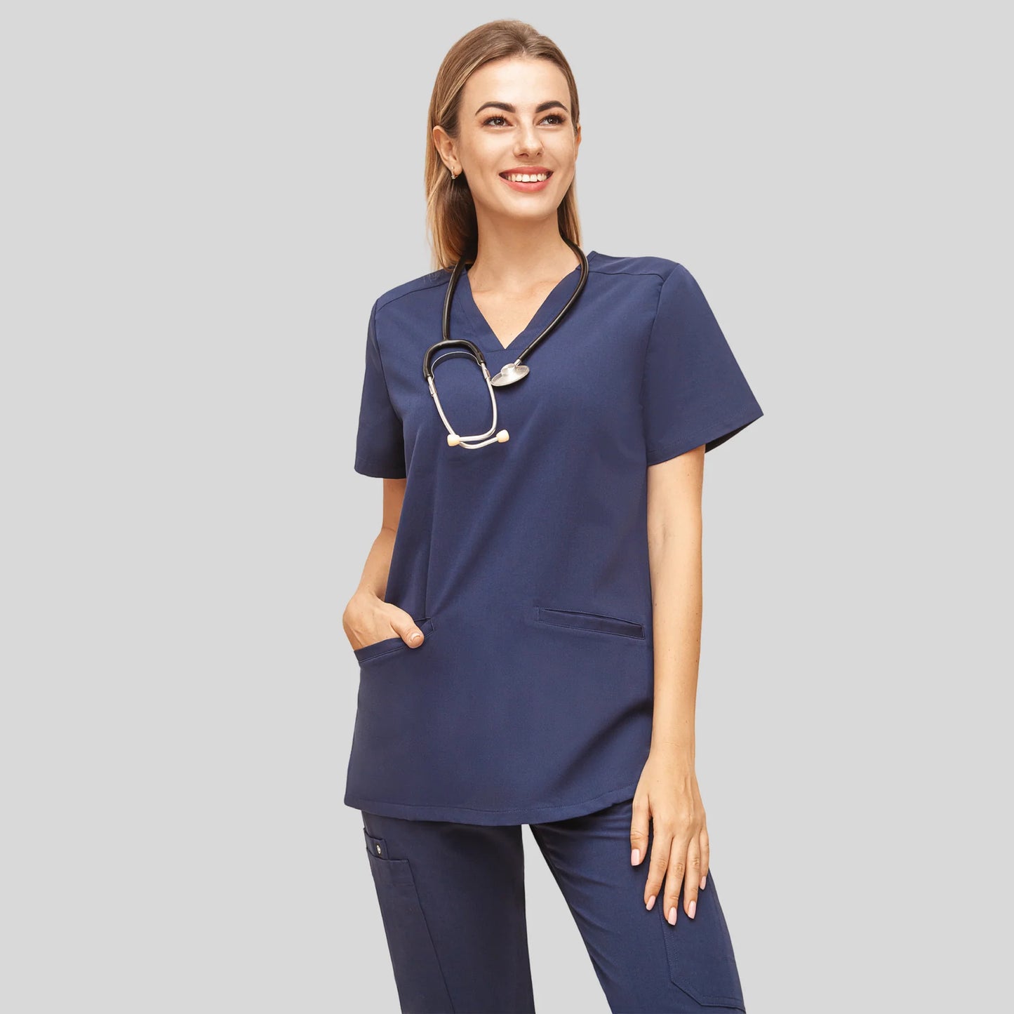 Three-Pocket Scrub Top