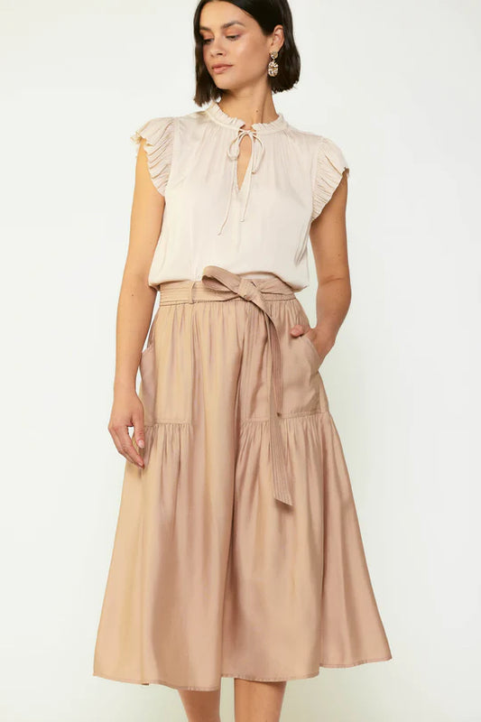 Belted Midi Skirt