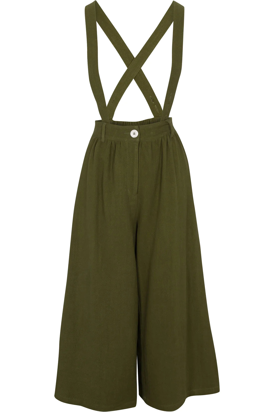 Suspender Linen Wide Leg Trousers