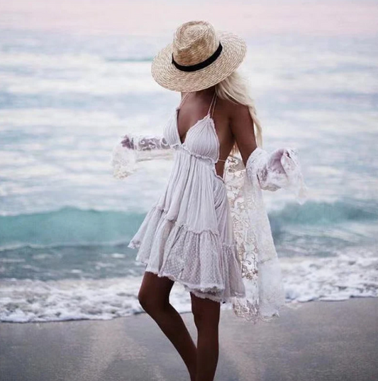 Sandy Shores Halter Dress