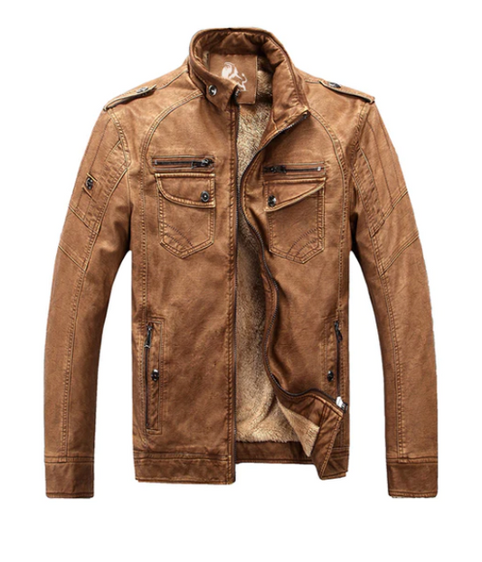 DAVID OUTWEAR FLEECE BIKER JACKET