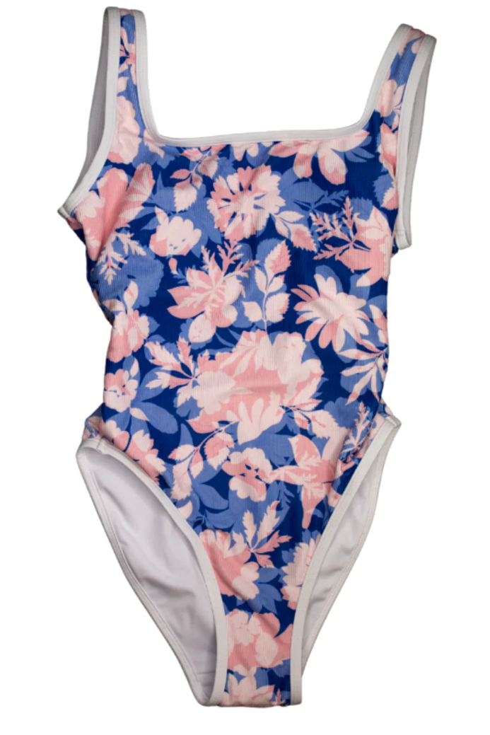 Ocean Isle One Piece- Neon Wave Print- Sherbet