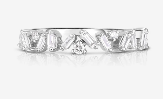Mixed Shape Diamond Ring (14k White Gold)