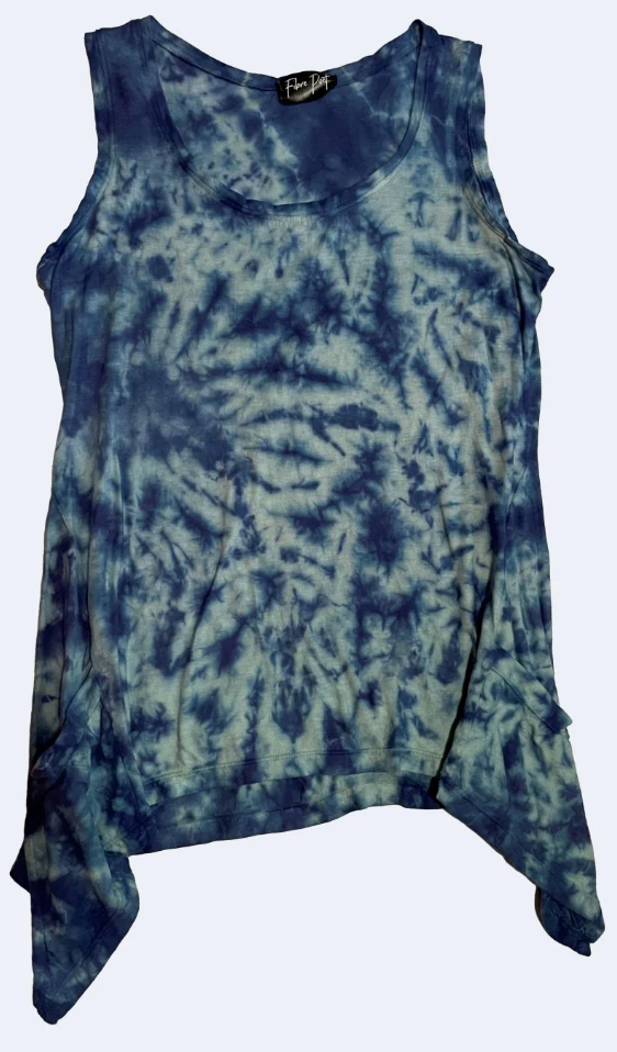 Aloha tunic top in blue tie dye