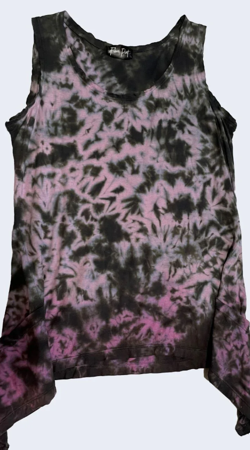 Aloha tunic top in blue tie dye