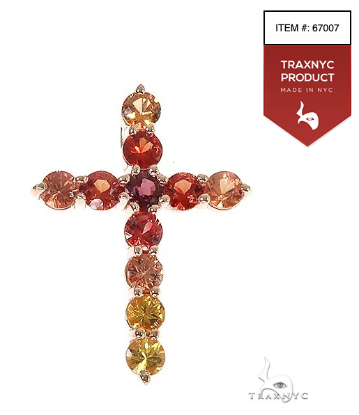 Fruit Loop Sapphire Cross Pendant 66990