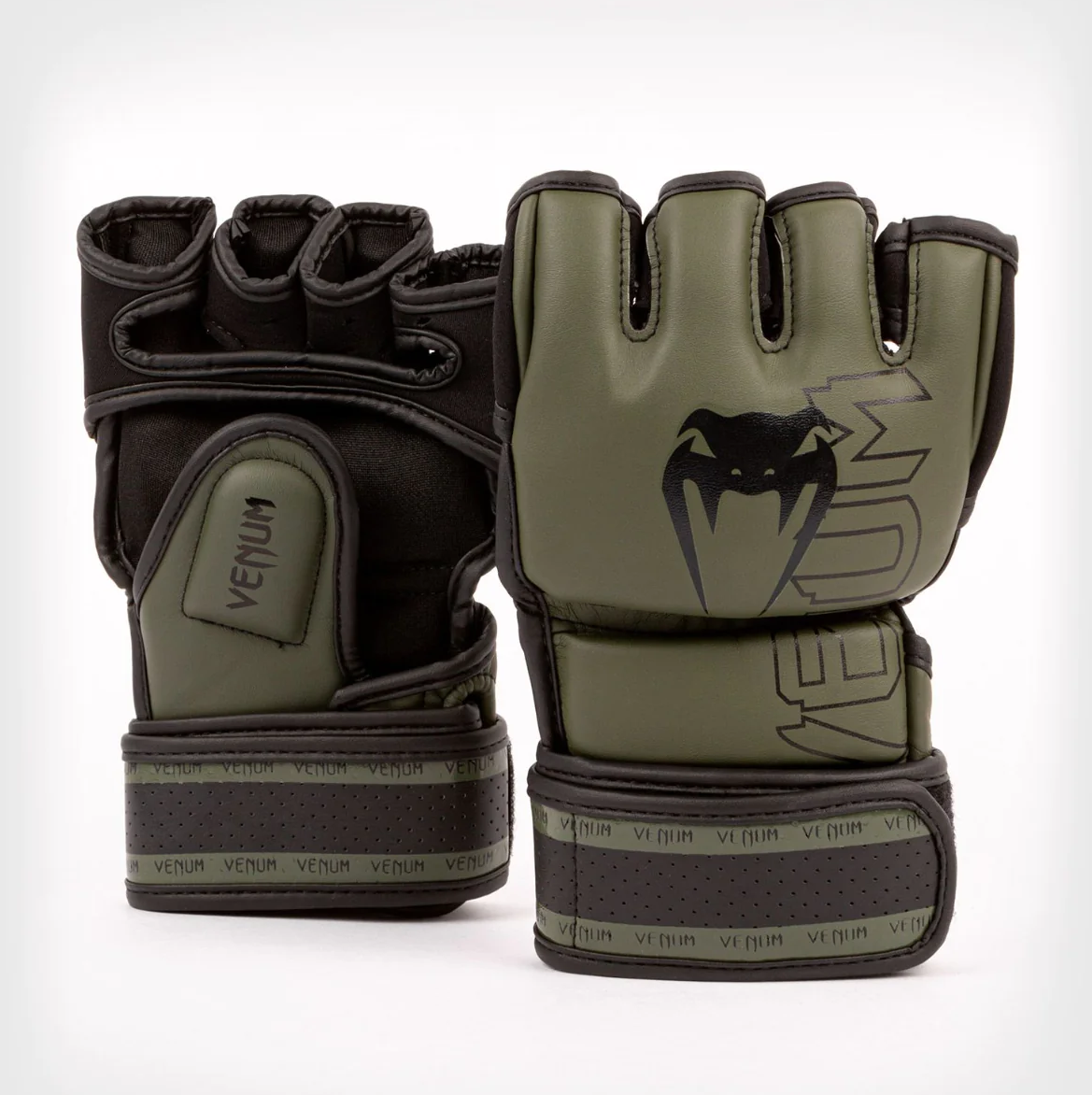 Khaki/Black Venum Impact 2.0 MMA Gloves