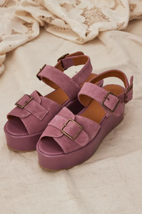 MARGARET PLATFORM - Lilac Suede
