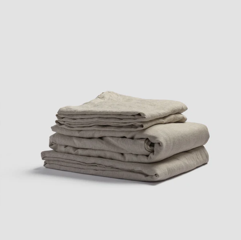 White Linen Sheet Set