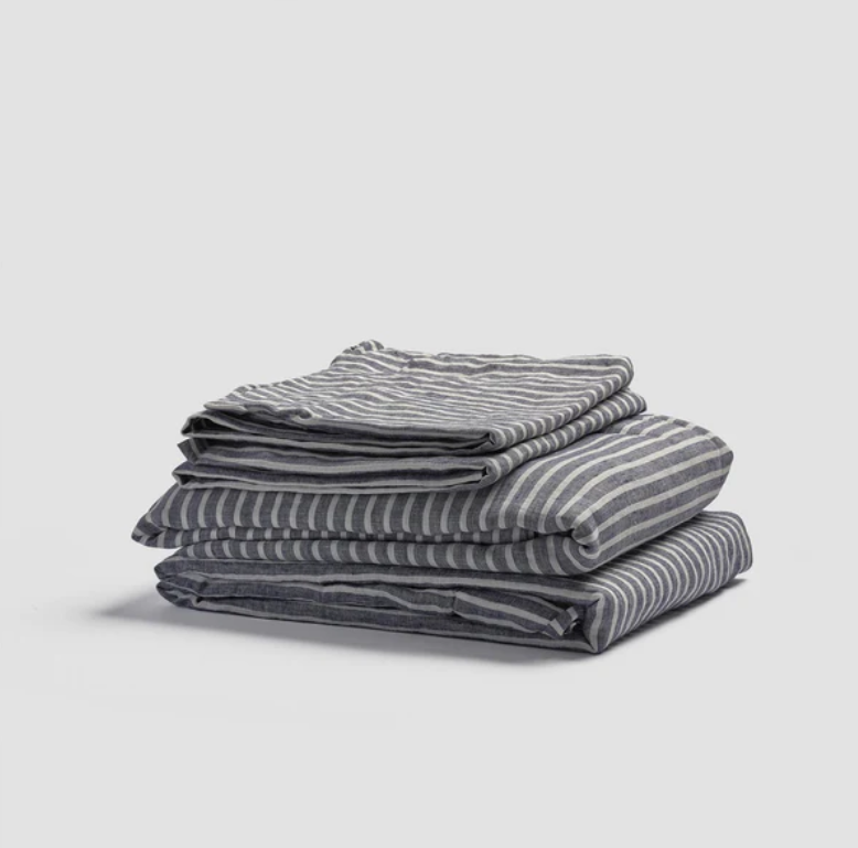 White Linen Sheet Set