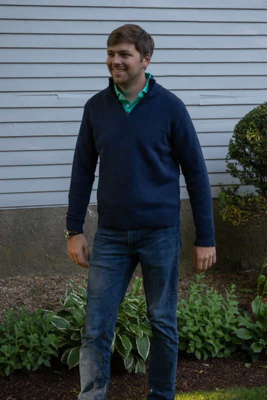 Alex 1/4 Zip Sweater - Night Sky