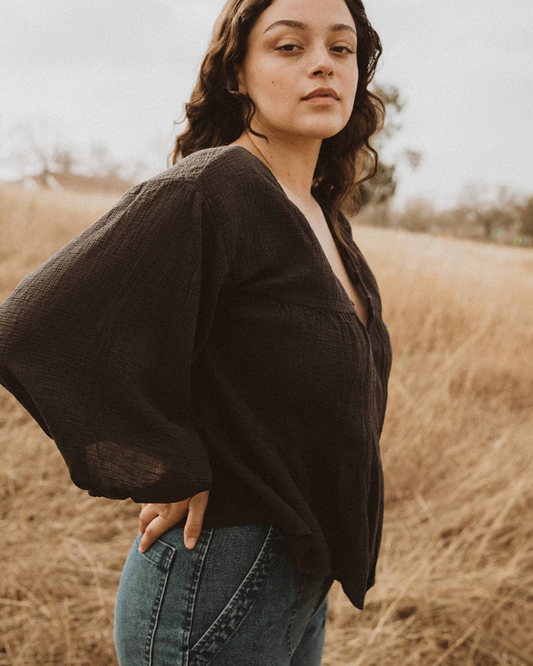MIA TOP - WASHED BLACK