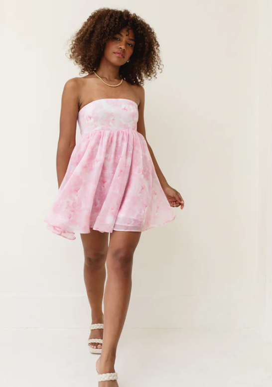 STRAPLESS MINI DRESS