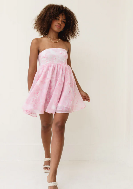 STRAPLESS MINI DRESS