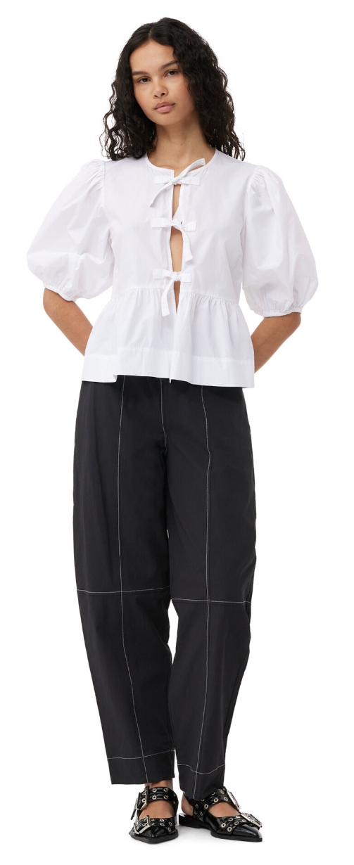 COTTON POPLIN BLOUSE