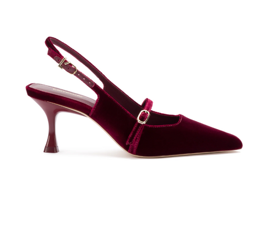 Ines Pump In Wine Velvet