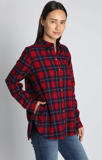 JACHS GF Tan Plaid Flannel