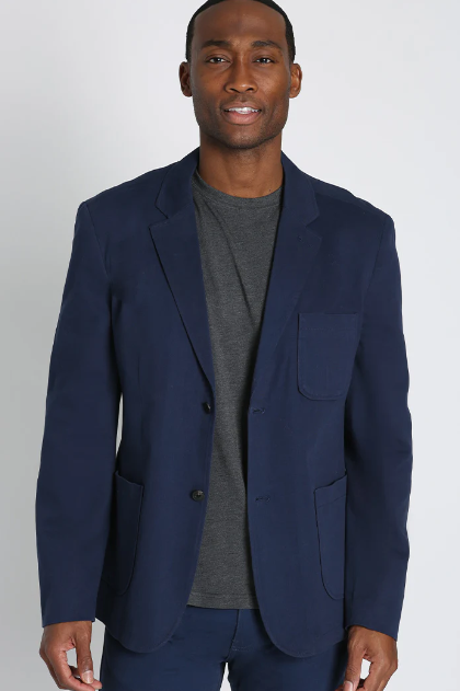 Navy Hudson Stretch Twill Blazer